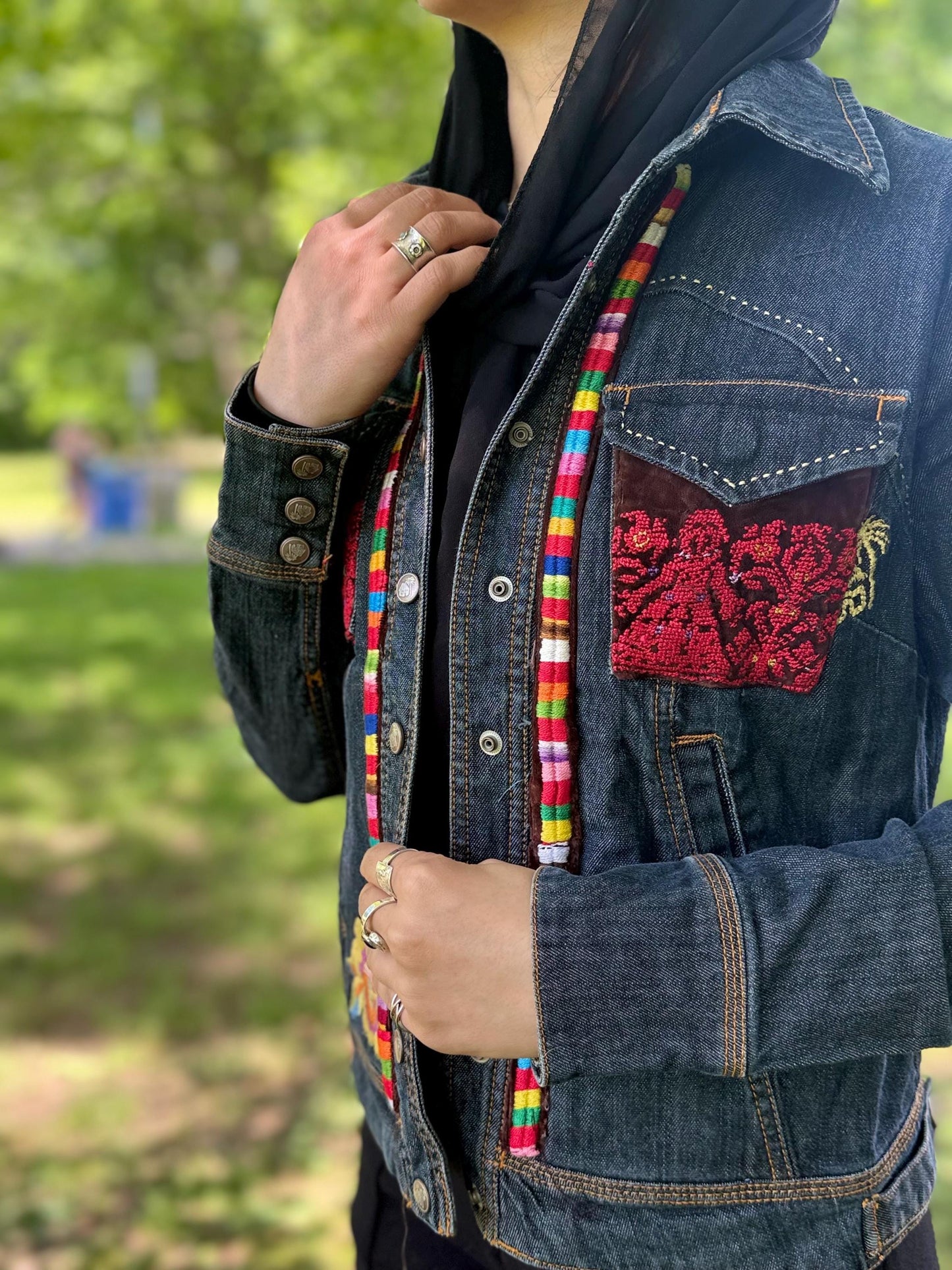 Tatreez Denim Jacket