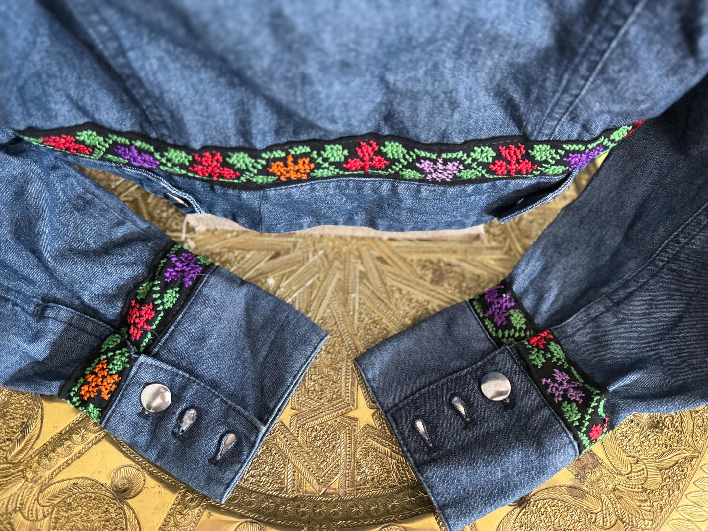 Light Tatreez Denim Jacket