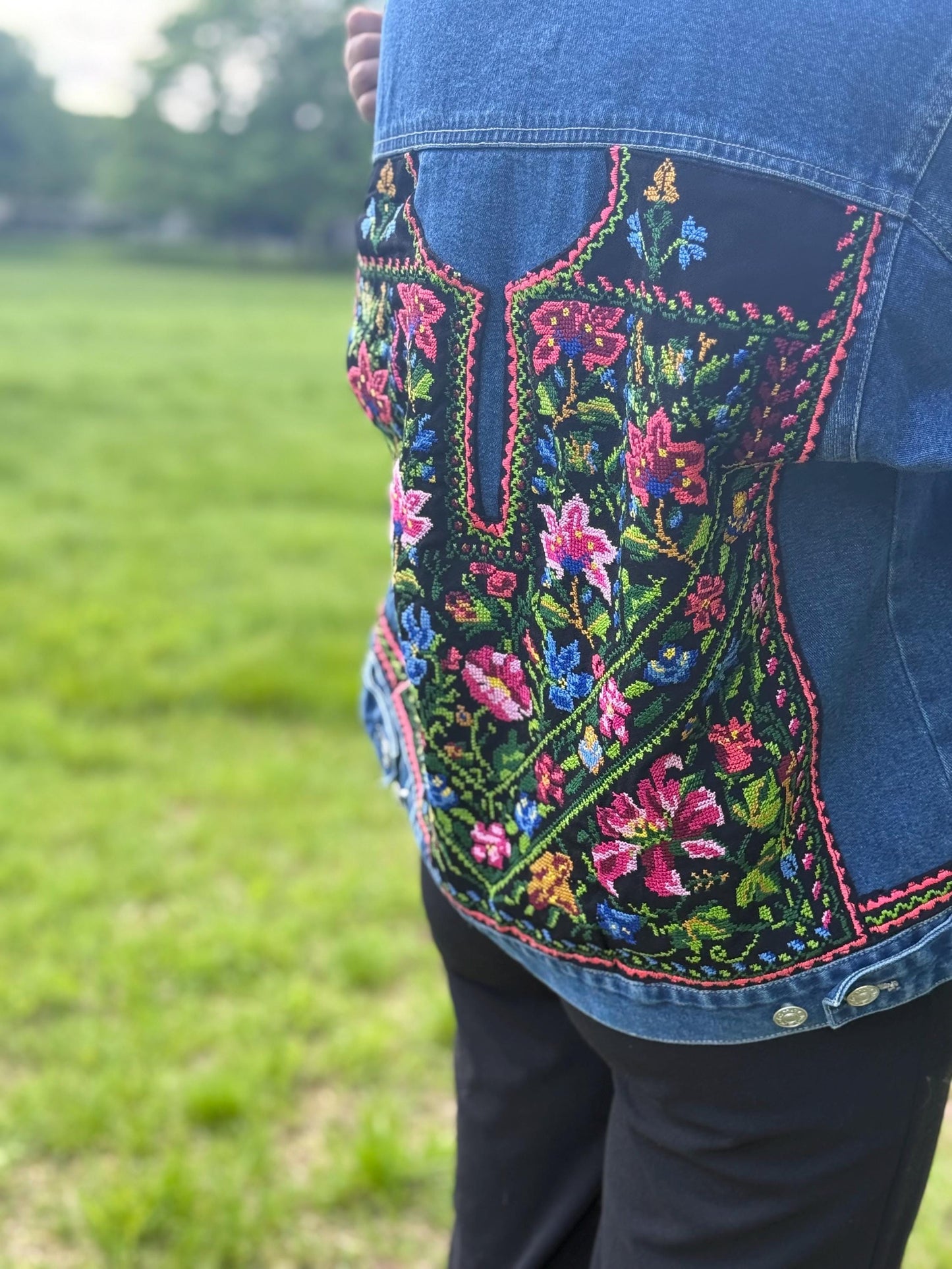 Tatreez Denim Jacket