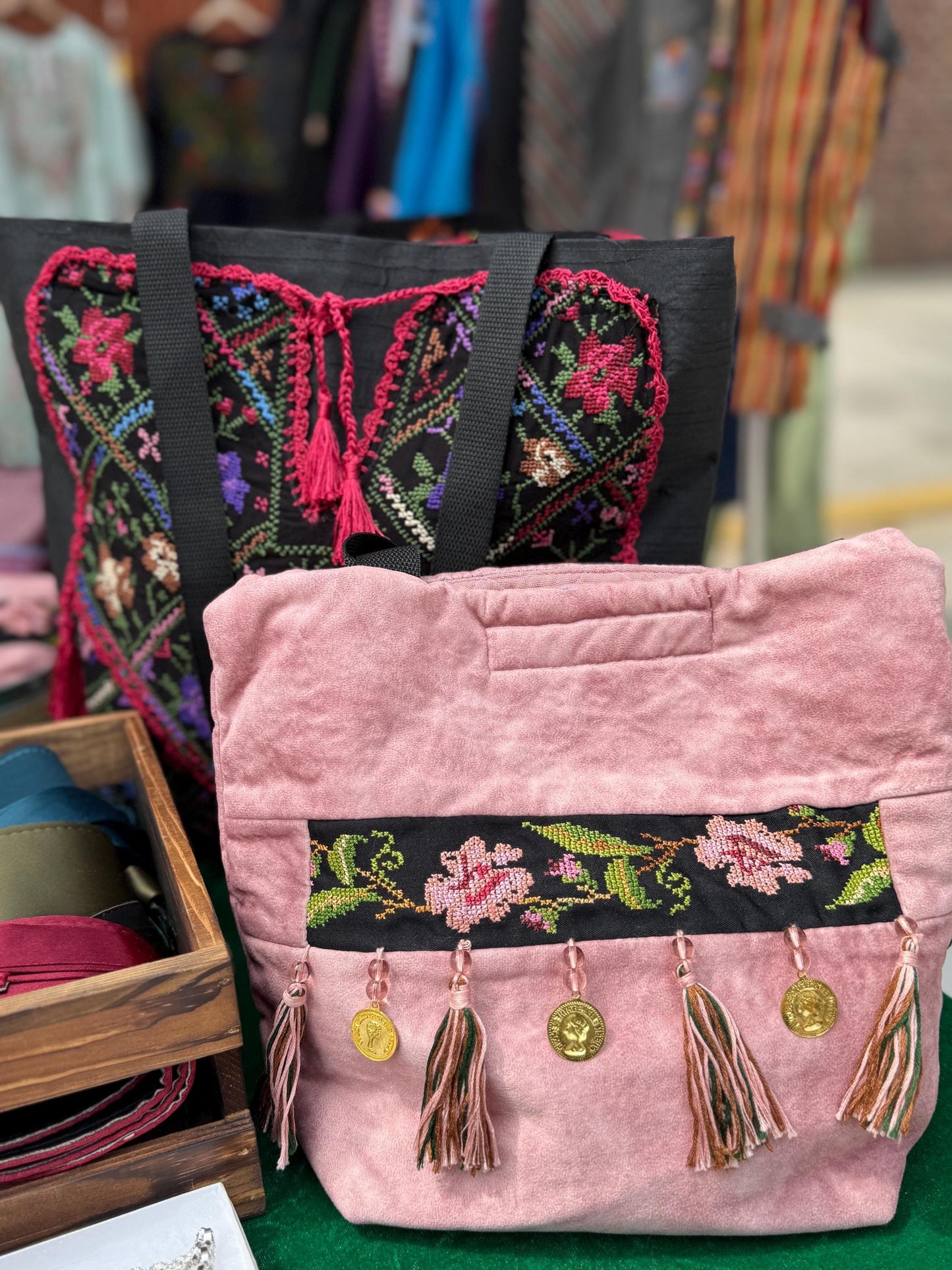 Handmade Velvet Pink Purse