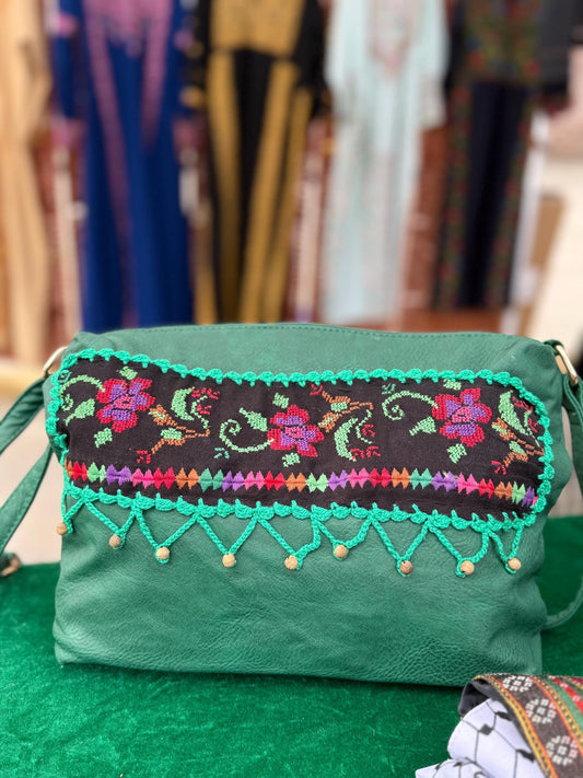 Handmade Green Crossbody Bag